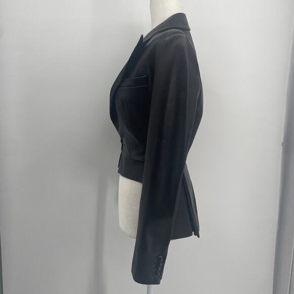 Ralph Lauren Collection Purple Label Black Leather Jacket Tailcoat Tuxedo $3490 - Picture 14 of 16